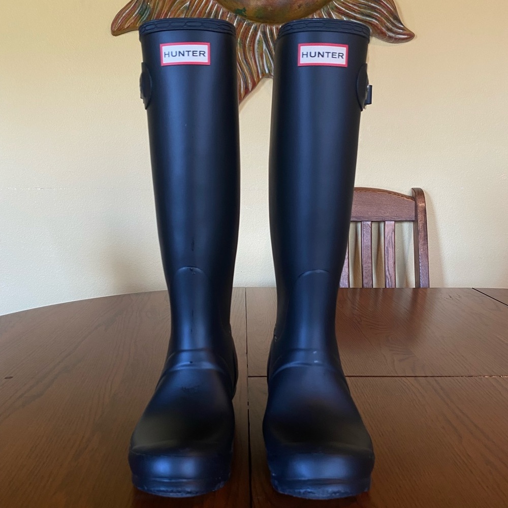 Hunter Matte Black Original Tall Rain Boots